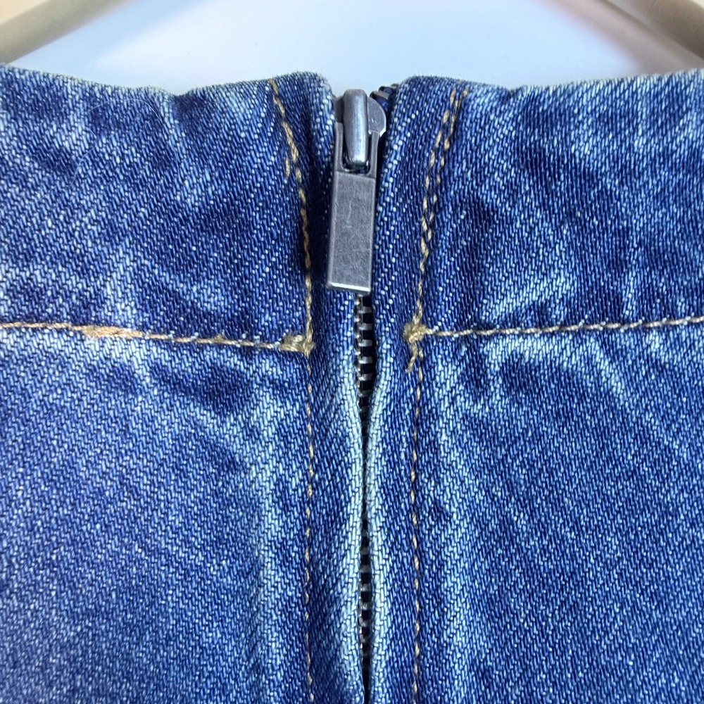 Banana Republic Jean Midi Dress M Zip Sleeveless Utility Western Casual Denim - Picture 7 of 11